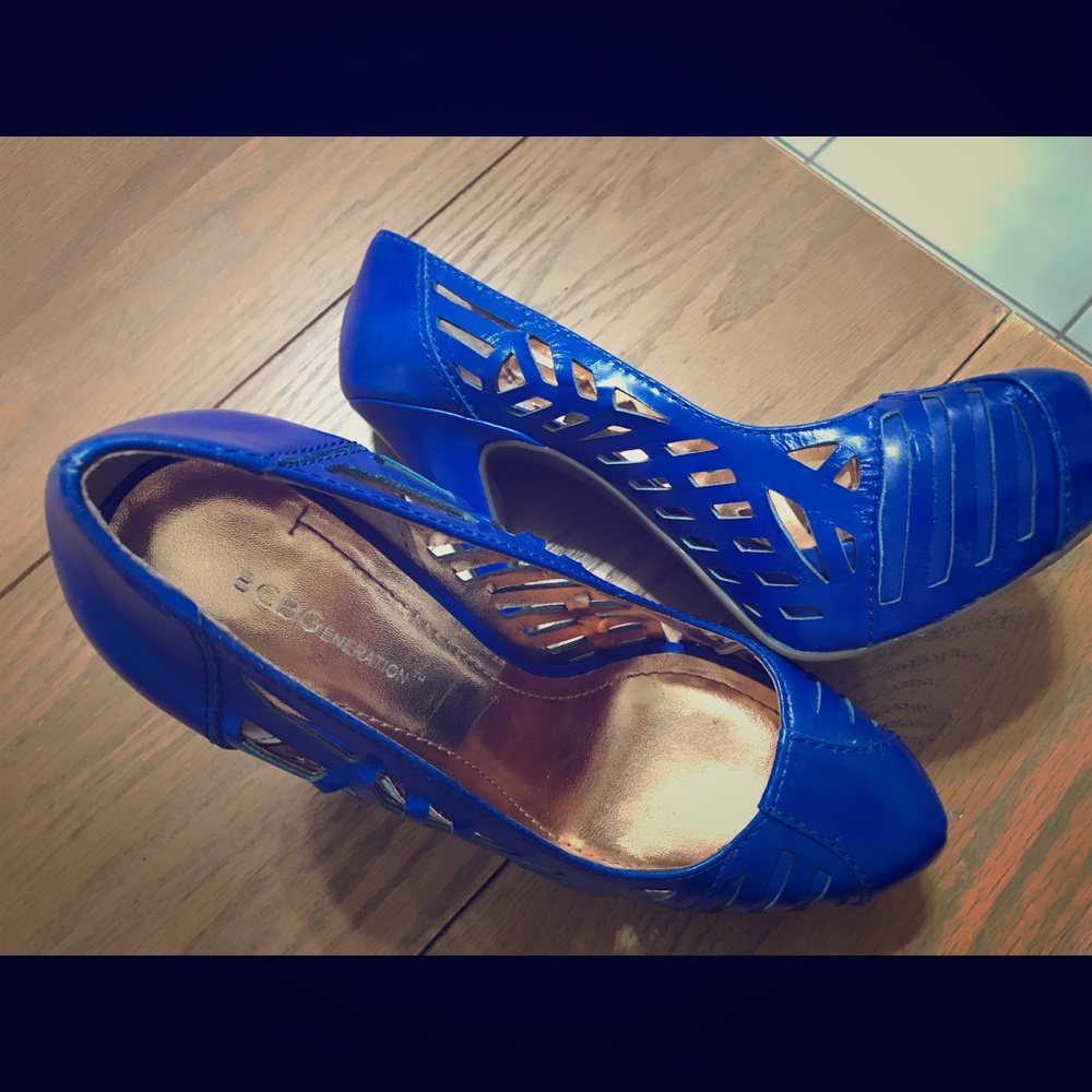 Electric blue heels